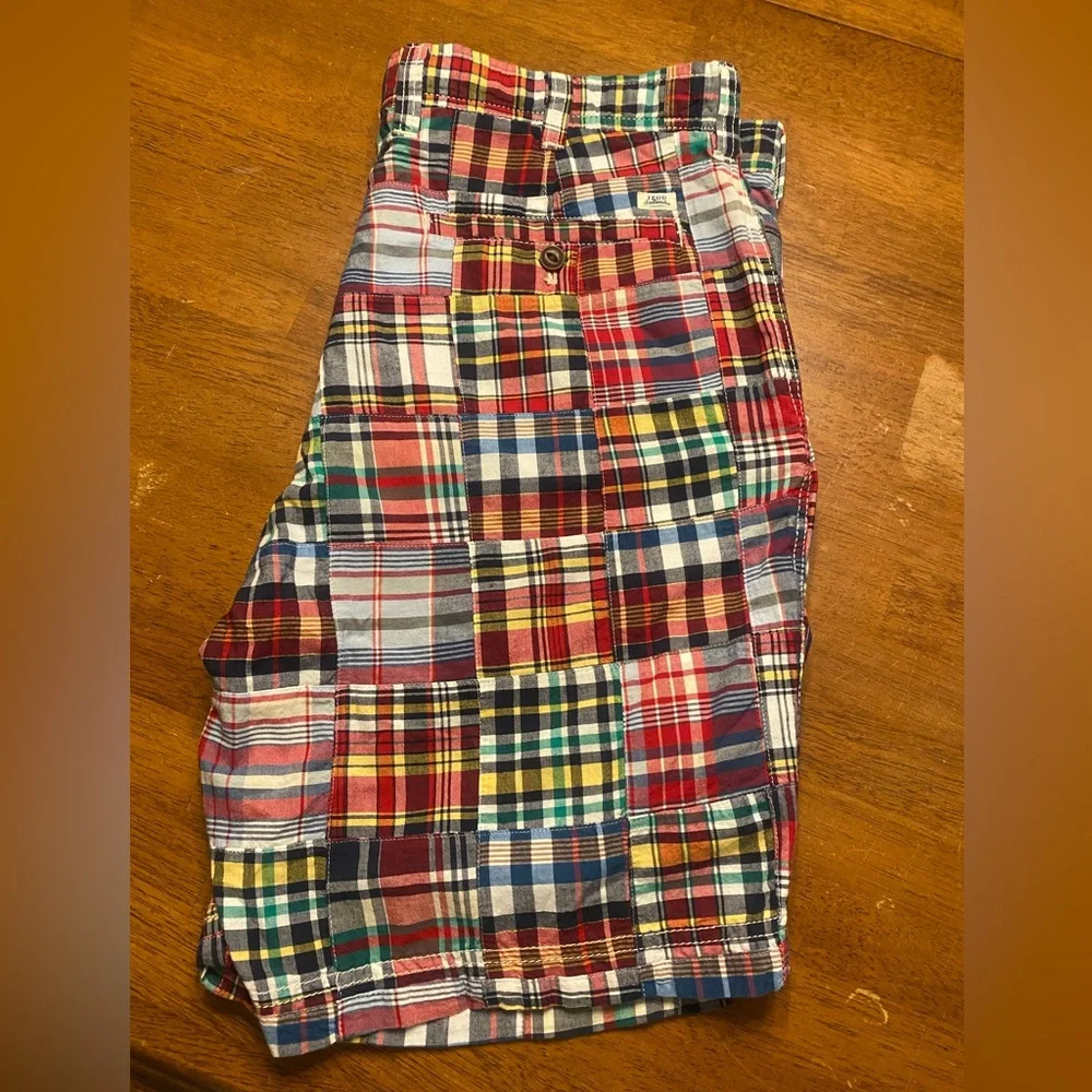 Izod Saltwater Madras Patchwork Plaid Men’s Shorts - Multicolor